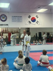 Andrew in Karate Class