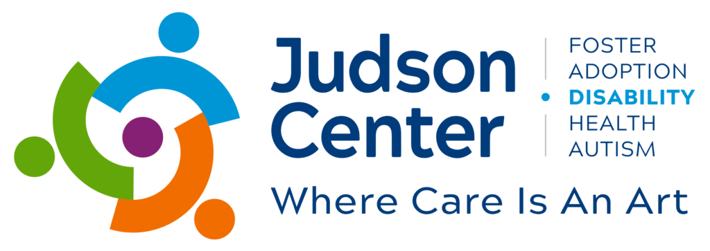 An example of the new Judson Center logo and tagline with wayfinding guides to increase familiarity. 
